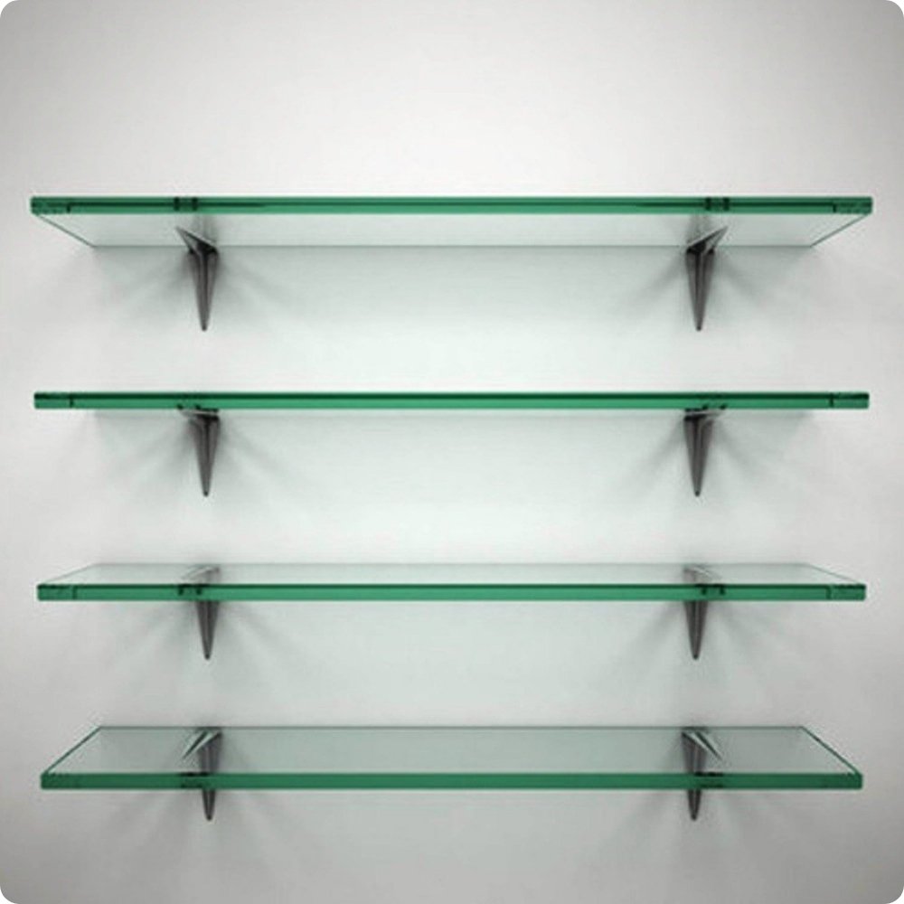 Glass shelf installation